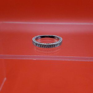 Size 8.5 Silver & Copper Tone Small Cubic Zirconia Gems Ring
